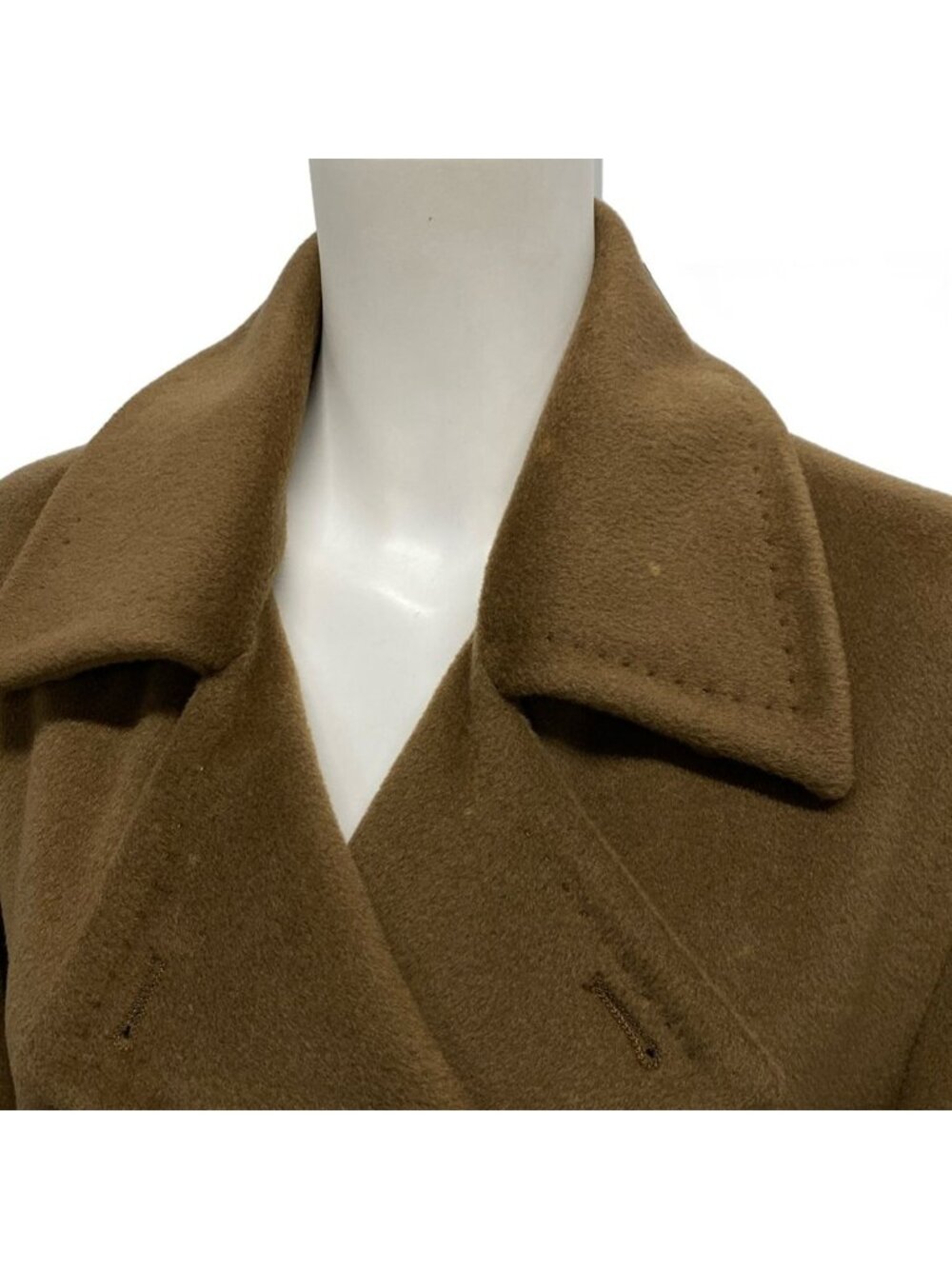 Max Mara Coat Madame Icon Brown Long Sleeve Autumn Winter Wool Cashmere - Picture 11 of 14